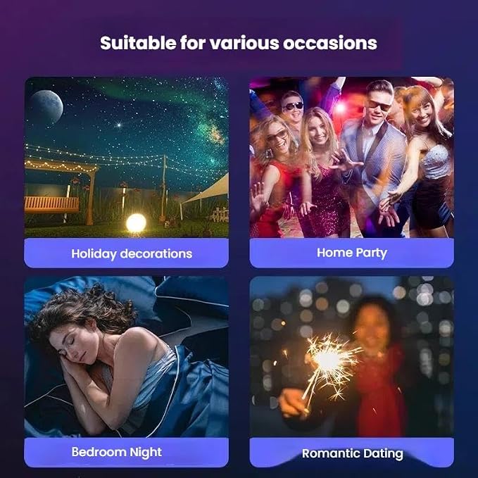 White Noise Astronaut Aurora Galaxy Projector — 360° Rotating Star & Moon Night Light with Sleep Timer, Music Sync, Remote Control, Calming LED Mood Lamp for Bedroom, Kids' Room, Nursery