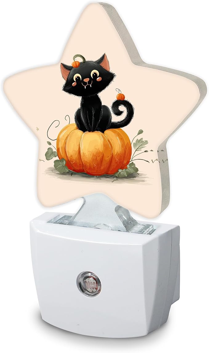 Happy Halloween Night Light,Plug-in Wall Led Night Lights Decor for Boys Girls Room,Dusk to Dawn Sensor Wall Lamp for Bedroom/Bathroom/Hallway,0.5w