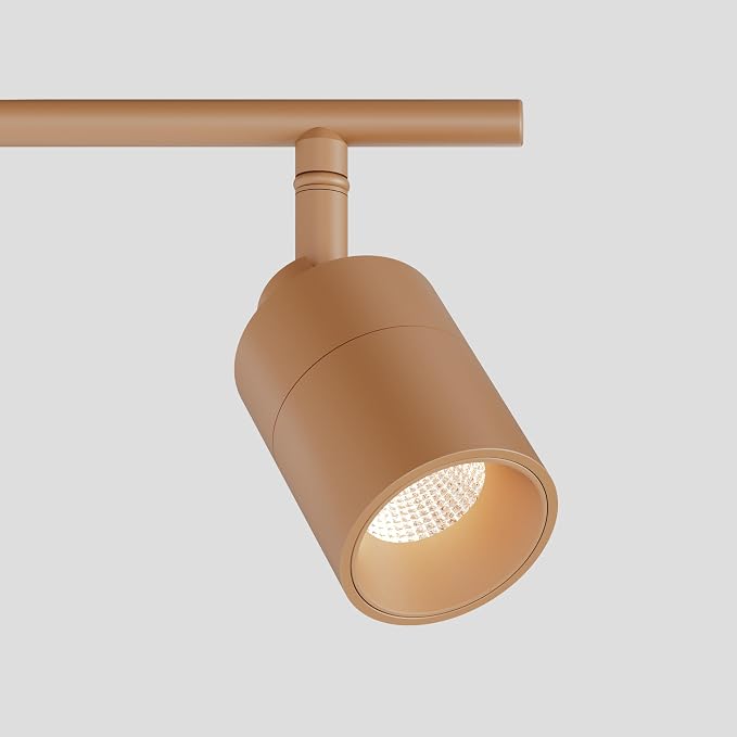 Shura Warm Brown 5-Light Track Light with Rotatable Heads, Integrated LED Bulbs, 4 ft. Track Lighting Kit, 3000k, 2450 Lumens