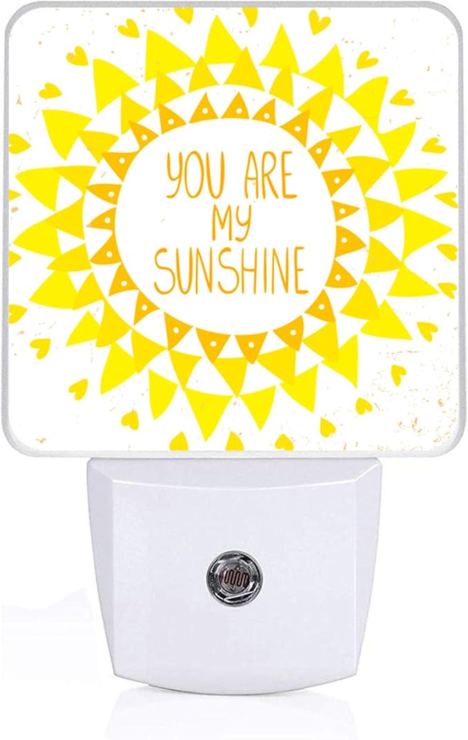 Boho Sun Shine Night Light, Plug-into Wall Nightlight Lamp with Dusk to Dawn Sensor, Led Lamp 0.5W Energy Efficient for Boys Girls Adults Home Decor
