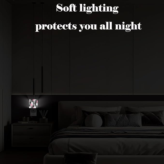 Gray Cartoon Cat Night Light,Plug-in Night Lights with Dusk-to-Dawn Sensor for Stairway,Hallway,Bedroom Sleep Friendly Ideal for Women/Girls/Boys Gift,0.5w