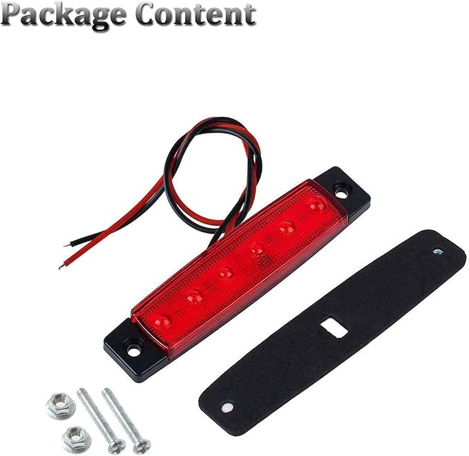 PSEQT LED Boat Interior Lights Marine Courtesy Light Strip Deck Transom Cockpit Navigation Lighting Waterproof for Fishing Pontoon Kayak Yacht Sailboat (Red 10Pcs)