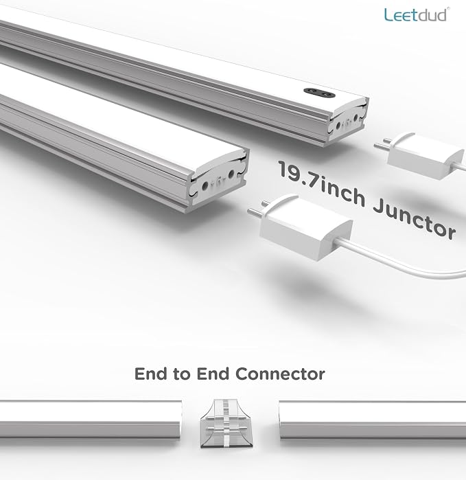 Hand Wave Under Cabinet LED Lighting Plug in, 10 Inch 3 Pcs Dimmable Linkable Ultra Thin Aluminum Alloy Housing, 4000K Natural White Motion Sensor Counter Lights for Kitchen, Shelf, Cupboard
