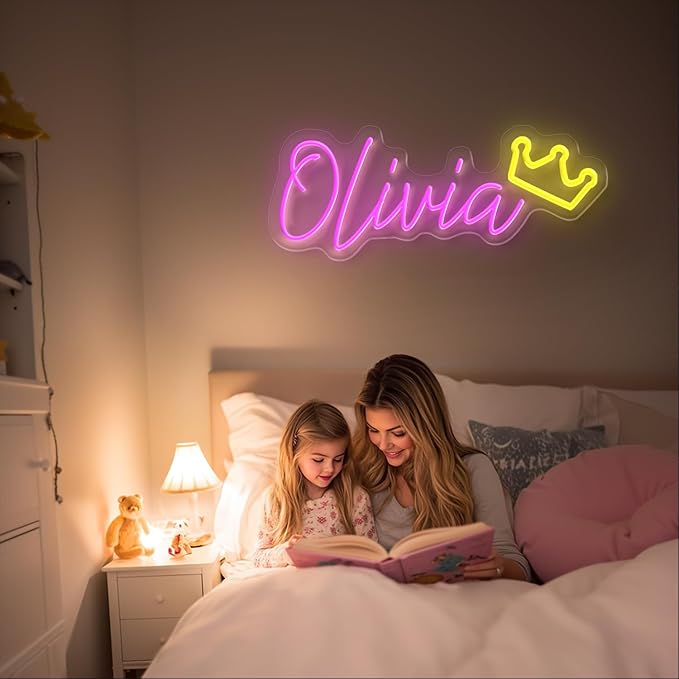 Custom Neon Signs, Personalized Neon Lights Sign, Neon Sign Customizable for Wall Decor Wedding Birthday Party Bedroom Bar Shop Name Logo Gift