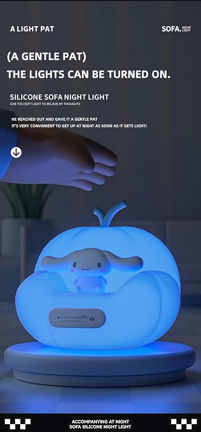Cute Melody Night Light, Cartoon dimmable sili Cone Children's Night Light, Long Battery Life, Rechargeable Melody Light, Toddler Night Light, Gift for Boys and Girls (Pink Melted)