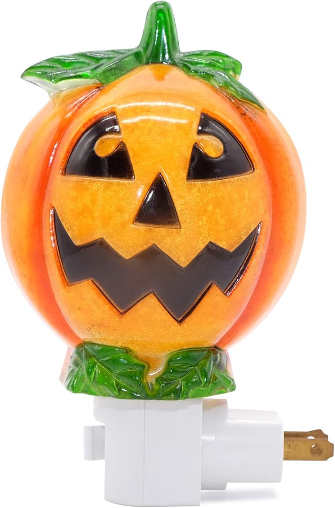 DRomance Pumpkin Plug in Night Light with 360 Degree Swivel Plug Halloween Decoration