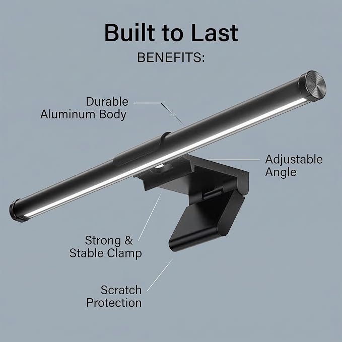 Monitor Light Bar – Full Spectrum LED Screen Lamp, No Glare Eye Care, USB Powered, Home Office Desk Light