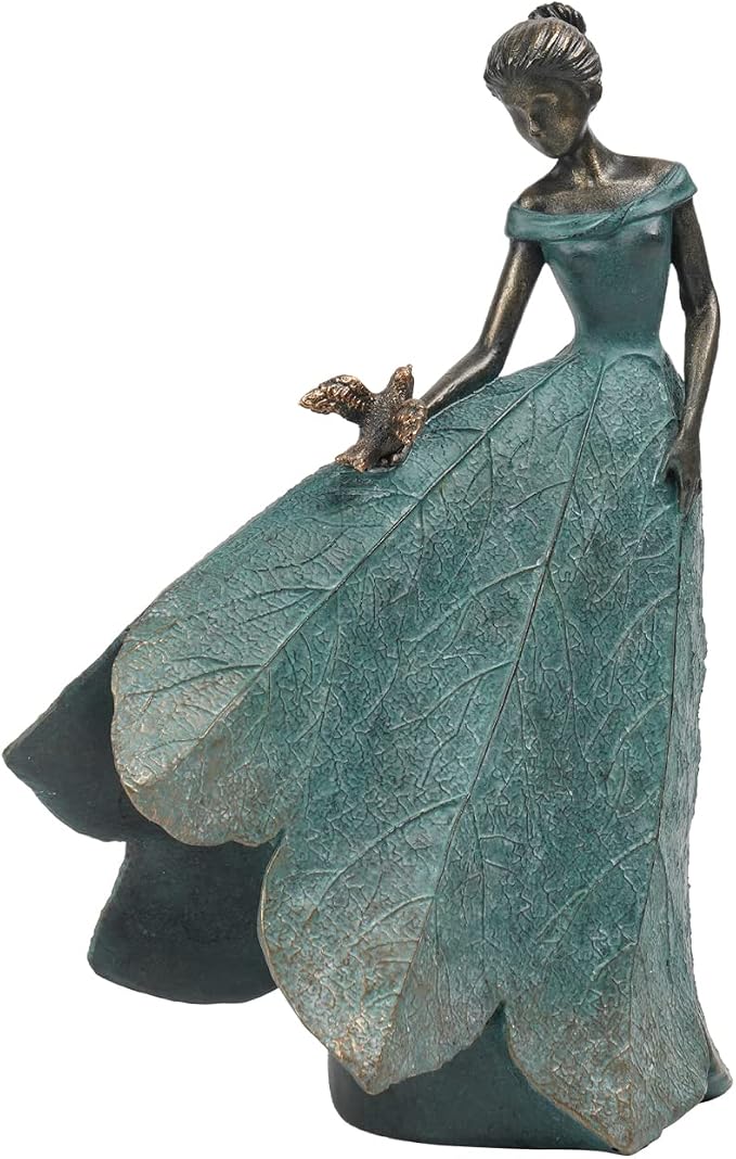 Guichifun Fairy Statue, Leaf Angel Girls, 5.5 x 3.25 x 8 Inch