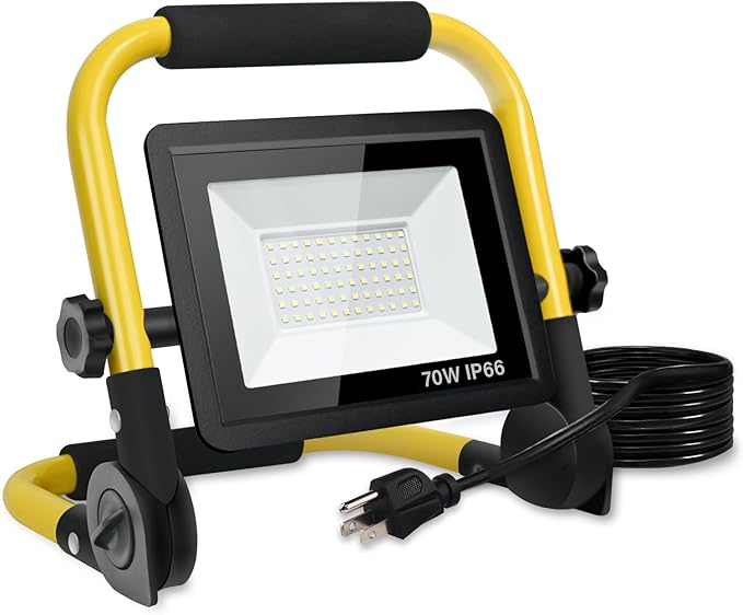 LED Light Work Stand: 3600LM Portable Lighting for Job Site, Construction & Garage Workshop,70W,IP66 Waterproof