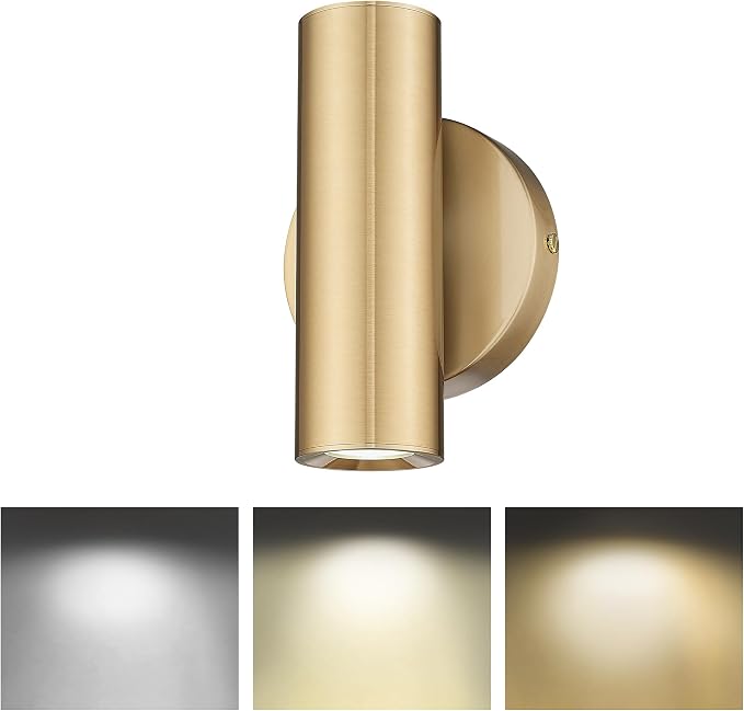 1-Light Wall Sconce,Indoor Up and Down Wall Lamp,Brass Gold | Indoor Wall Lighting for bedroom,hallway,living room,entryway