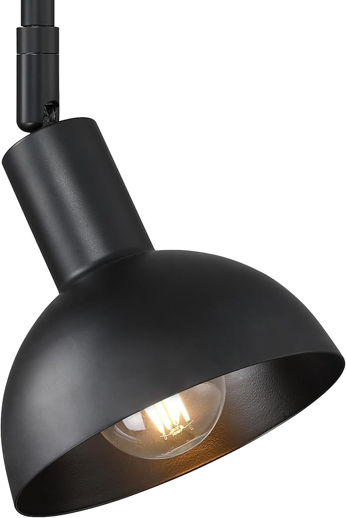 Nathan James Tamlin Wall Light Fixture, Wall Mounted 1-Light Lamp, Plugin Sconce with On/Off Switch for Living Room, Reading Nook or Bedroom, Matte Black, Set of 2