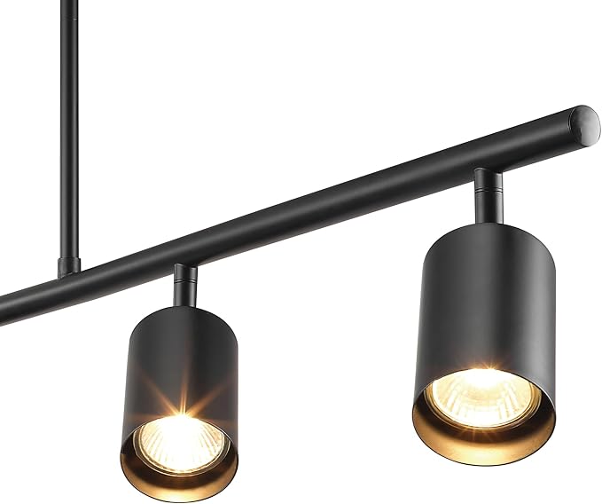 Globe Electric 60222 Willard 4-Light Adjustable Height Track Lighting, Matte Black