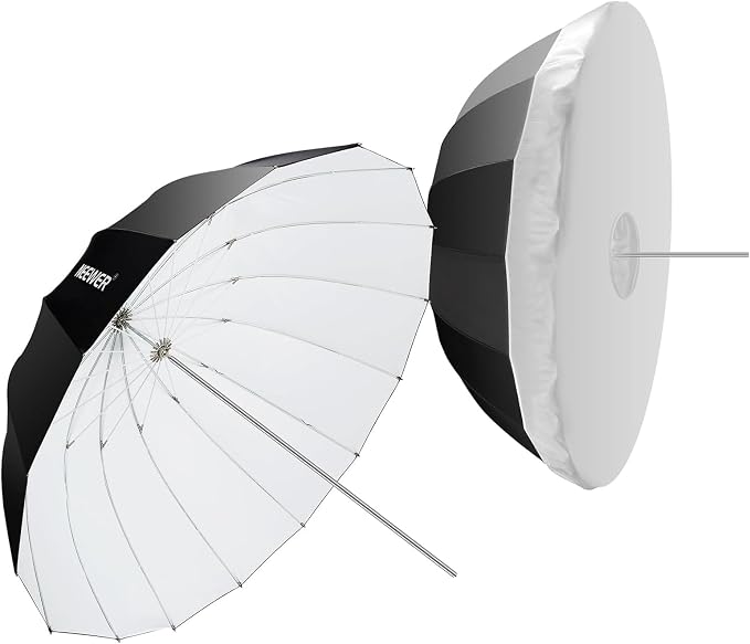 NEEWER 41"/104cm Parabolic Reflective Umbrella Photography with White Inner, Soft Lighting with Diffuser Cover, Bag, Quick Fold for Camera Photo Studio Video Light Shooting Monolight Flash, NS1U