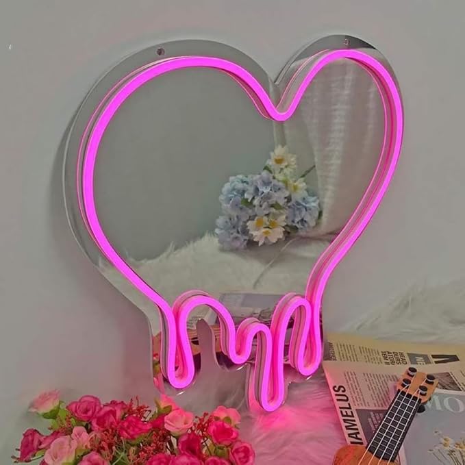 Ulalaza LED Neon Sign Night Light for Wall Party Décor Bedroom Room Bar Wedding Home Birthday Art Decoration Christmas with USB Chain Light modulator 5v 16.5''*9.1''