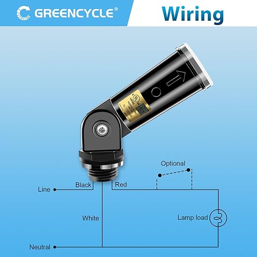 Dusk to Dawn Sensor,Greencycle 3PK Photocell Sensor for Outdoor Lights Auto On/Off, Waterproof IP65 Photo Cell for Outdoor Lighting, Flood Light, Lamp Post - Energy Saving & Easy Install