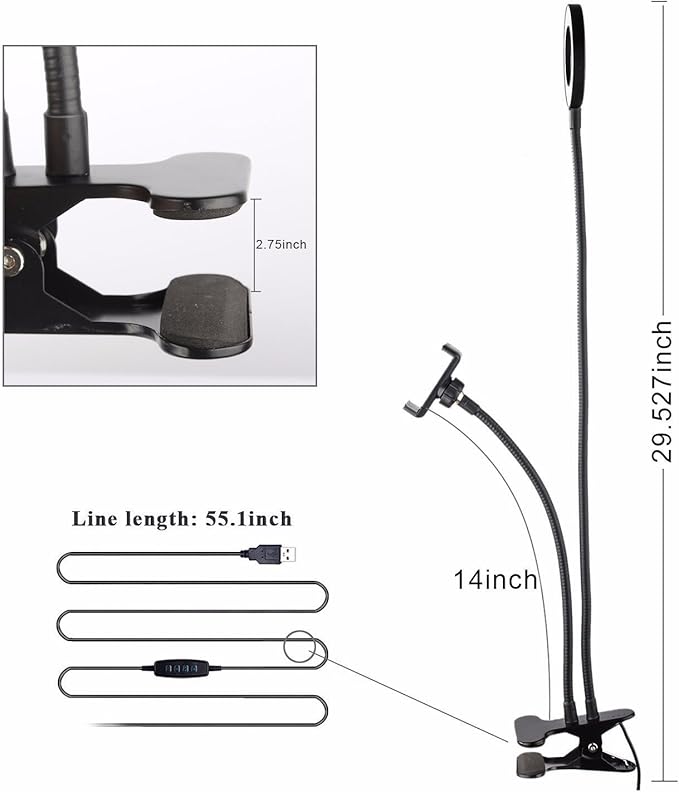 Sokani Selfie Ring Light with Cell Phone Holder and Stand Bracket for YouTube TIK Tok Tiktok Zoom Video Conference Live Stream Makeup Dimmable LED Circle RingLight for iPhone Android Mobile Smartphone