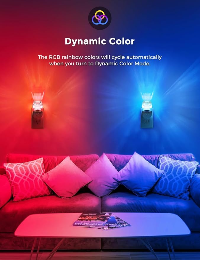 L LOHAS LED Night Light For Kids, Gamepad Shape Night Lights Plug into Wall | Plug in Night Light with Multi Color Personalized, Dusk to Dawn Sensor, Ideal for Boys, Game's Room Decor, Bedroom 1 Pack