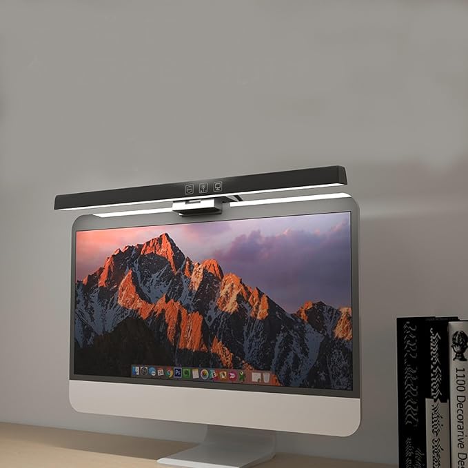 Computer Monitor Lamp, Screen Monitor Light Bar for Eye Caring, Screen Monitor Light Bar with Backlight for Eye Caring, E-Reading LED Task Lamp with Dimming Adjustment, Perfect for Reading and Study