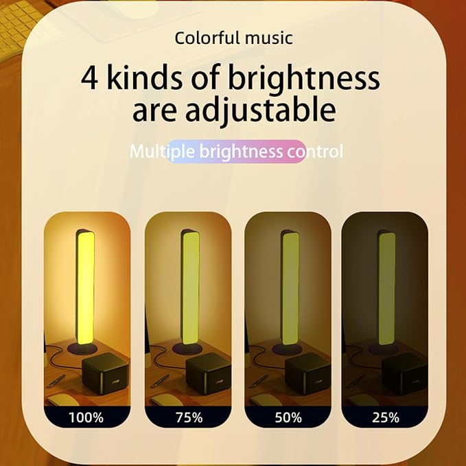 Smart RGB LED Light Bars for Gaming Desk, PC Monitor, TV – 10 Inch, Music Sync, Remote Control, 15 Modes, USB Powered, Horizontal & Stereoscopic Placement for Room Decor & Mood Lighting