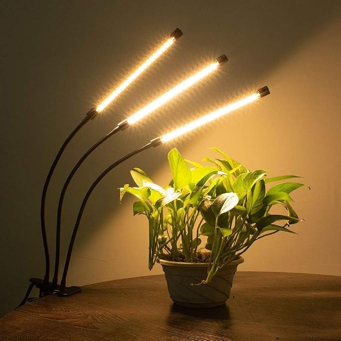 Bseah Grow Light for Indoor Plants, Full Spectrum Plant Grow Lamp with 3/9/12H Timer, ON & Off, Clip-On Desk for Seed Starting 2 Pack