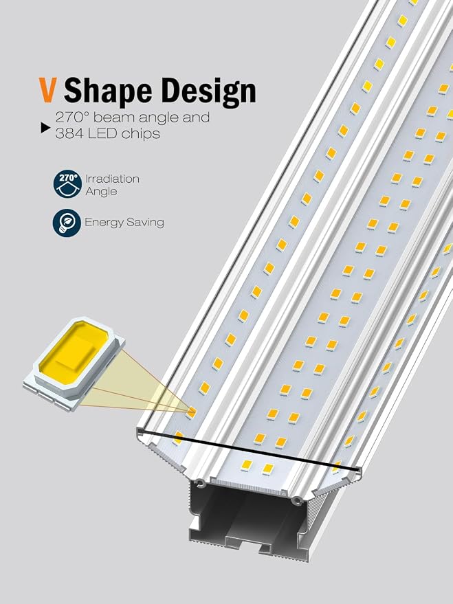 Commercial-grade 10000LM 5000K 60W Linkable 4 Foot Led Shop Lights for Shop | Upgrade Super Bright 4 Pack Hanging&Surface Mount 4' Linkable 4FT Led Shop Light Fixture for Workshop Garage Workbench