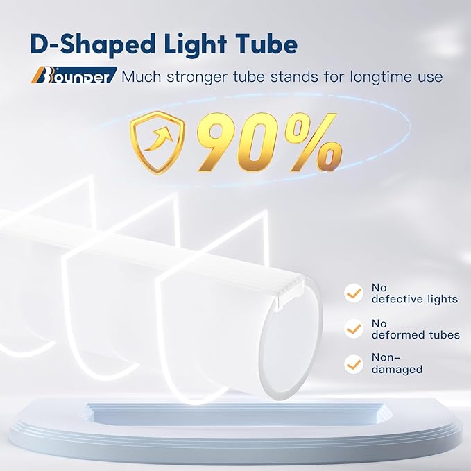 BBOUNDER 4 Pack Linkable LED Utility Shop Light, 4400 LM, Super Bright 6500K Cool Daylight, 4 FT, 48 Inch Integrated Fixture for Garage, 40W Equivalent 250W, Surface + Suspension Mount, White