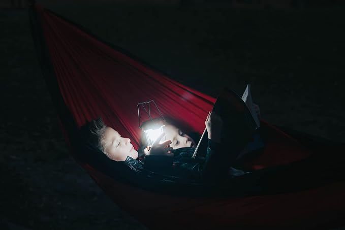 MalloMe Camping Lantern Multicolor 4 Pack Lanterns for Power Outages, Camping Lights for Tent Hanging, Camp Light Tent Lamp Emergency Battery Powered LED Lantern (Rechargeable Batteries Not Included)