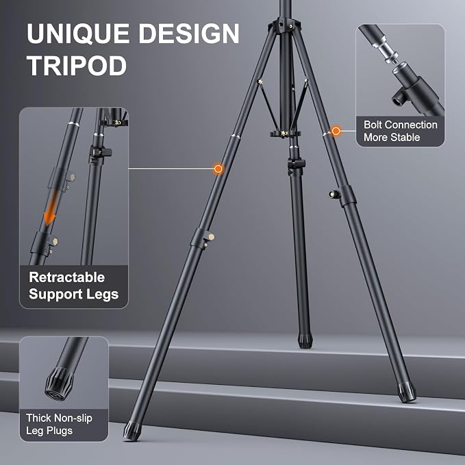 LINCO 20"x20" Softbox Lighting Kit with 85W LED Bulb & Adjustable Tripod | Professional photography lighting kit, ideal for photo light studio, video recording & live streaming