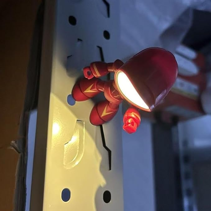 Lonely Robot Cartoon Cute Robot Design Companion Table Light, LED Mini Night Light Lonely, 2 in 1 Magnetic Base Creative Table Lamp (5Pcs)