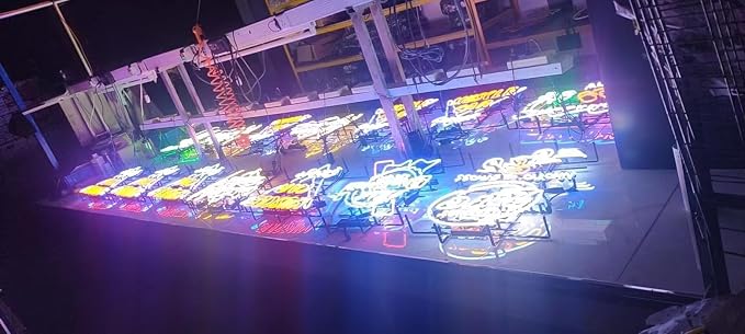 Neon Signs Beer Bar Bedroom Compatible For Notre Dames Glass Neon Signs for Office Hotel Pub Cafe Man Cave Neon Light Art Wall Lights 24 X 20 Inches