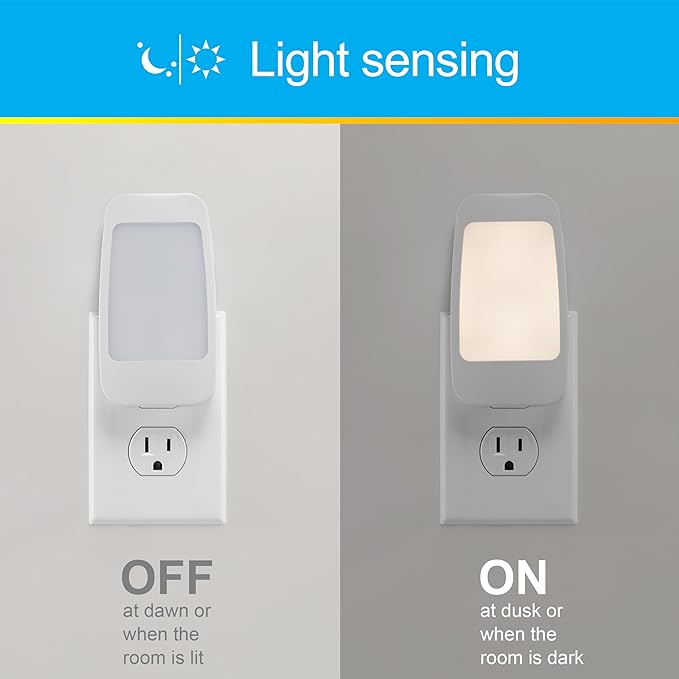 GE 4-in-1 LED Power Failure Night Light, Dusk-to-Dawn Sensor, Foldable Plug, Portable, Flashlight, Ideal for Storm, Outage, Emergency, Blackout, Hurricane, Tornado, White, 29679