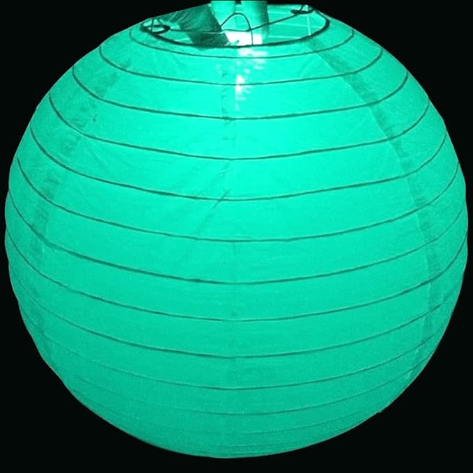 Non-Blinking LED Balloon Light, LED Party Lights,LED Paper Lantern Light, LED Mini Light for Party or Wedding Decoration (Green, Pack of 12)
