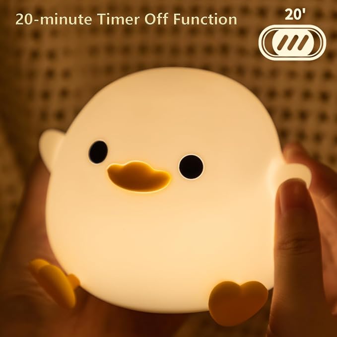 Night Light for Kids, Cute Soft Silicone Dodo Duck Lamp, Dimmable Nursery Portable Duck Kawaii Lamps, Bedside Lamp for Baby Toddler Adult(Dodo Duck)