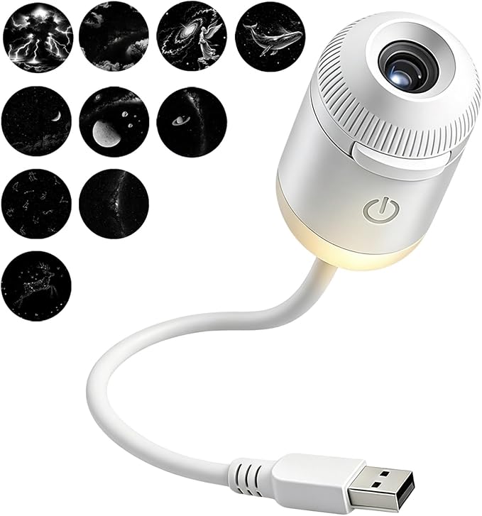 Galaxy Projector Night Light, 2-in-1 USB Star Lamp Kids Gift for Bedroom | Adjustable Brightness, Car & Room Wall Ceiling Decor