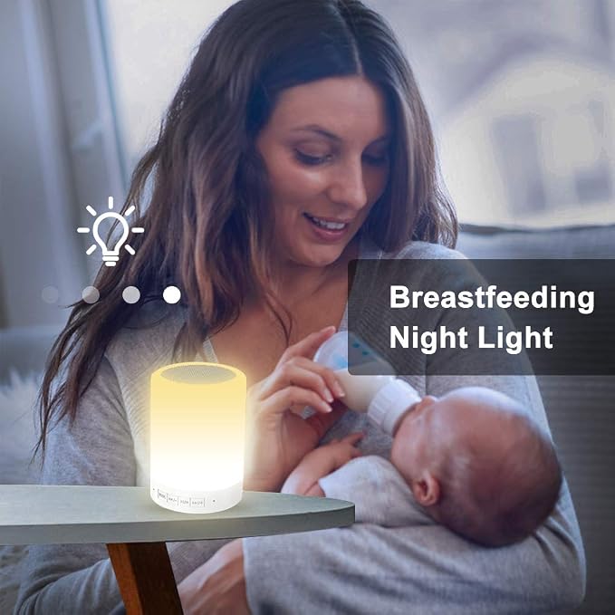 Night Light with Bluetooth Speaker, Touch Lamp Rechargeable Relaxing Cool | Elecstars Small Lamp, Aux Line-in and TF Card Supported, Portable Color Changing, Birthday Holiday Gift for Kids Teens Women.