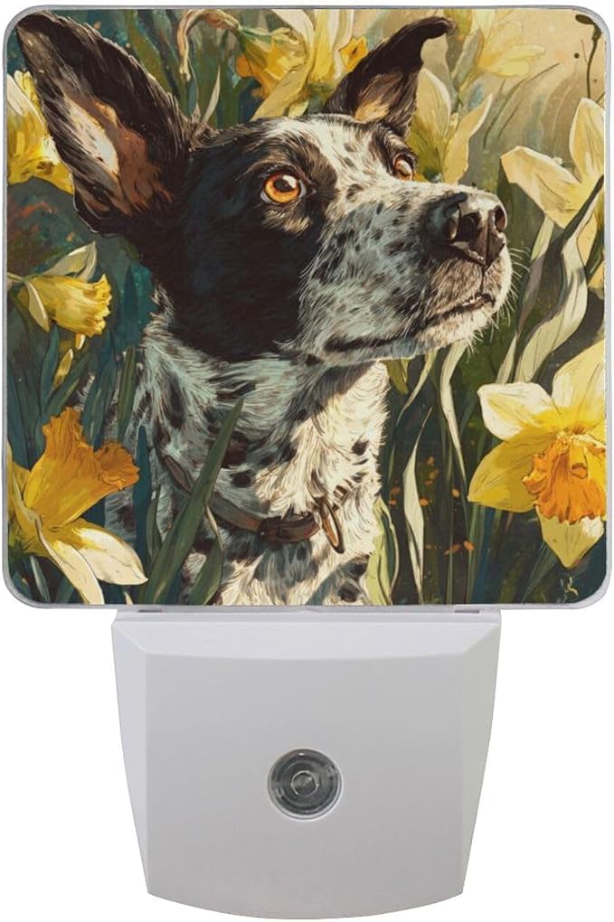 Puppy Dog Night Light Dusk to Dawn Sensor LED Night Dimmable Nightlight Lights Plug into Wall for Living Room