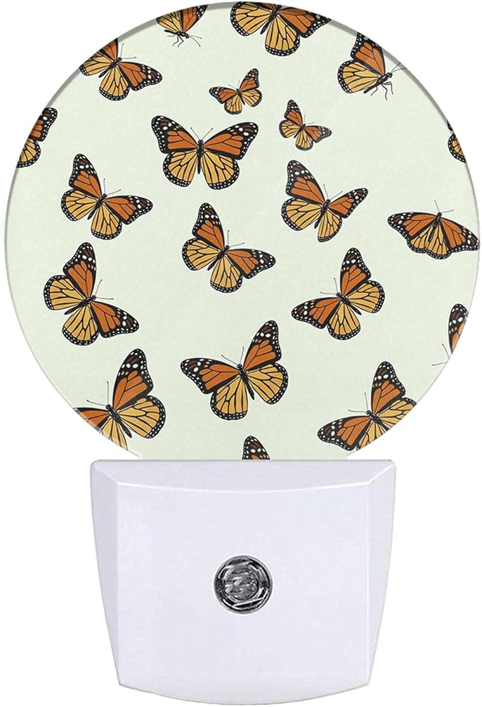 EKOBLA Monarch Butterfly Night Light, Butterfly Night Lights Plug Into Wall with Dusk to Dawn Auto Sensor for Bedroom, Bathroom and Corridor