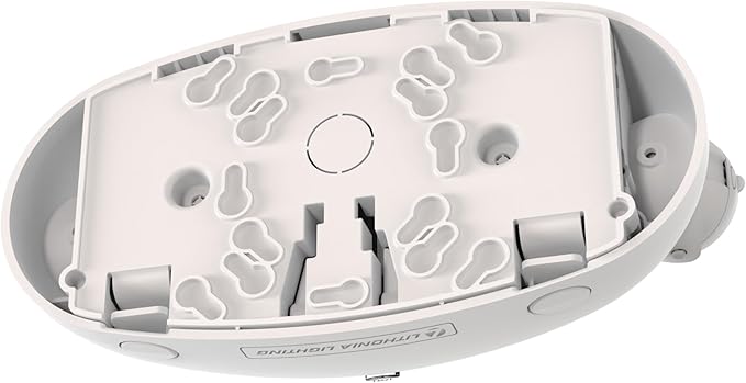 Lithonia Lighting Quantum Emergency Light, 2 Aimable Lamp Heads, 120/277V | Ceiling or Wall Mount, White Thermoplastic, Contemporary Commercial LED Emergency Lights w/ 120/277V Dual Voltage (ELM2L M12)