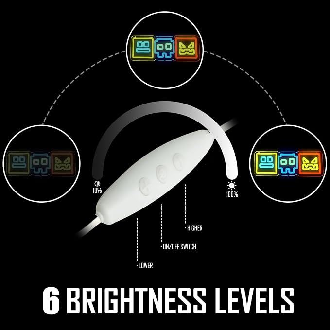 Colorful Arcade Geomotry Cube Neon Sign Rhythm Platform Game | USB Powered Dimmable Neon wall decor for game room, bedroom, streamer setup gift for rhythm platform game lovers 14*5 inch