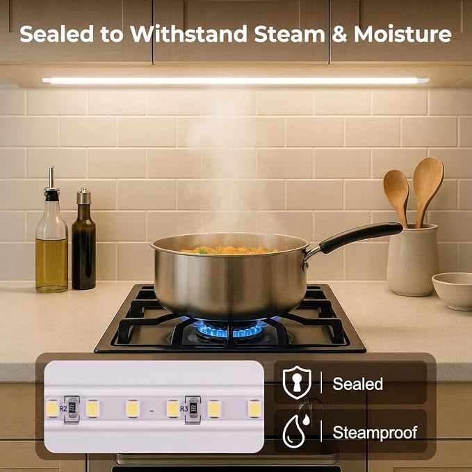 cambk 36inch Plug in Under Cabinet Lighting Strip for Kitchen
