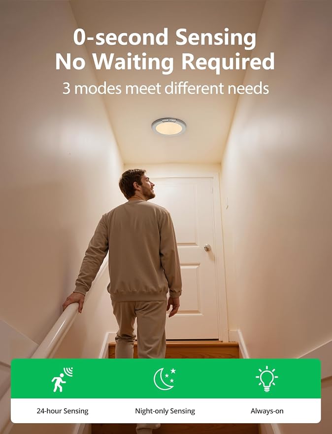 Bojim Rechargeable Motion Sensor Ceiling Light with Remote Battery Operated | 4 Pack Magnetic Wireless Stick On Light No Wiring Renter Friendly for Closet Bedroom Hallway lámparas recargables para techo