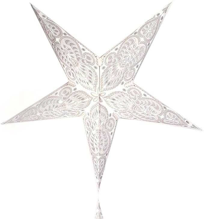 Happy Sales HSSL-FAWHTB Frozen Aurora Paper Star Lantern White,