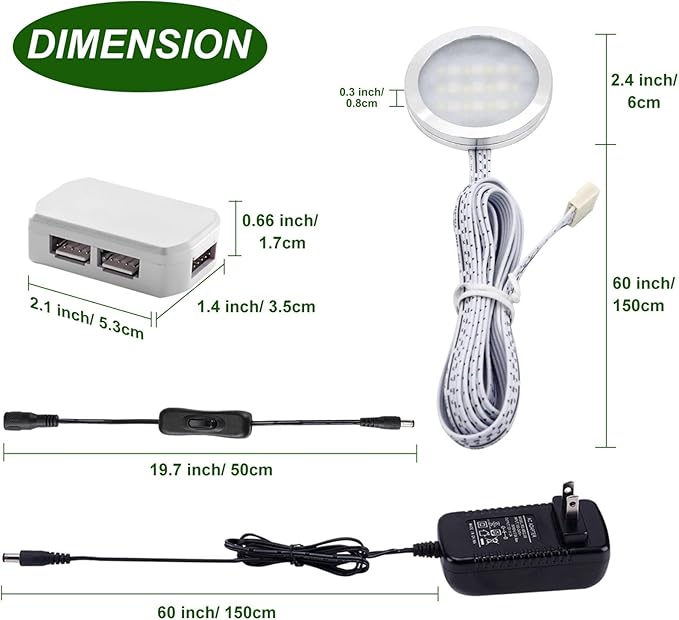 AIBOO RGBW RGB + White Color Changing Christmas Xmas Under Cabinet LED Lights Kit IR Remote Puck Lights for Kitchen Counter Shelf Furniture Ambiance Lighting (RGBW, 4 Lights, 12W)