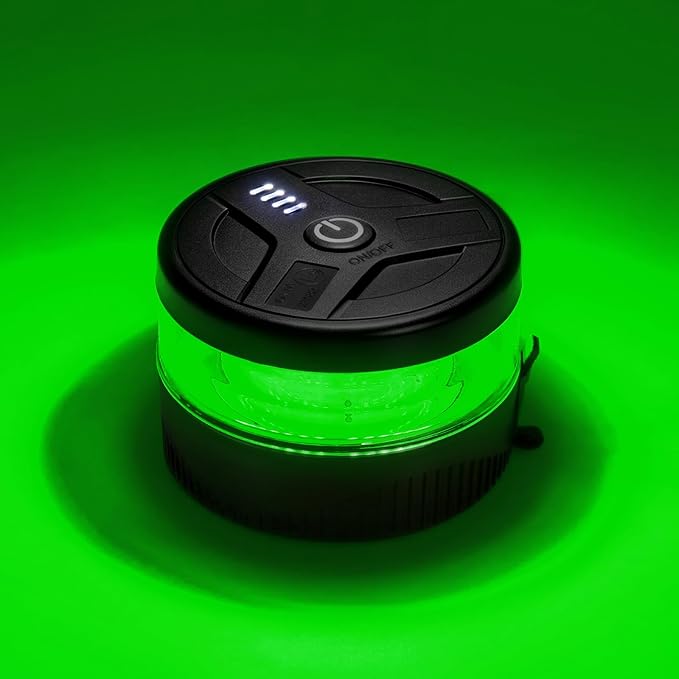 NeaLia Magnetic Wireless Beacon Light, USB-C Strobe Light, Green | Rechargeable, IP67 Waterproof, Emergency Flashing for Volunteer Firefighter, POV, EMS