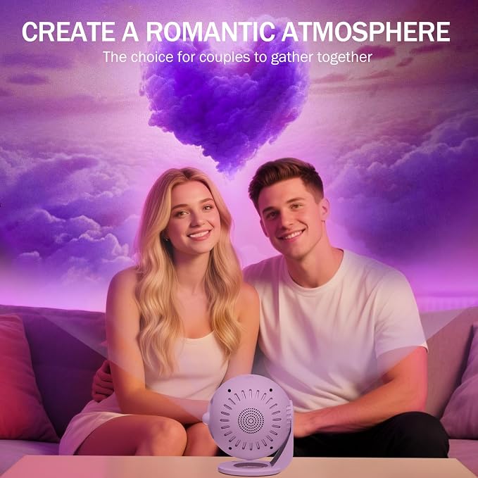 Galaxy Star Projector for Bedroom Ceiling Wall, HD Image Nebula Light with 13 Slide Discs, 360° Rotation Adjustable Knob, Planetarium Lamp for Kids, 1/2H Timer Easy 3-Button Control