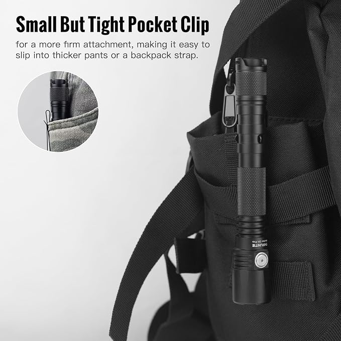 ThruNite Archer 2A Pro Flashlight, 1020 Lumens, 365M Long-Range Throw | USB-C Rechargeable, Dual Switch, Tactical EDC, IPX8 Waterproof, 1.5M Drop Resistant, Camping Hiking Flashlight, Cool White