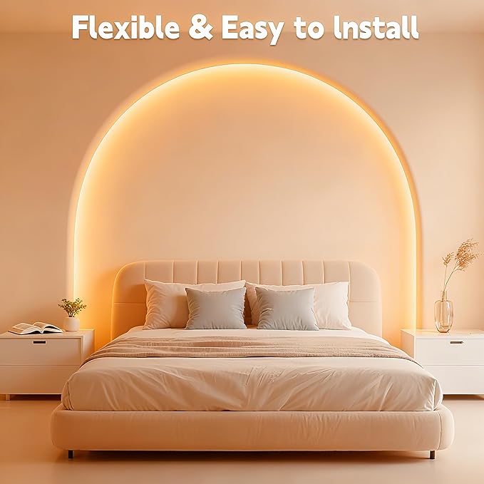 Battery Powered COB LED Strip Lights,3.28ft*2pack Warm White LED Light Strip for Dorm Room, Under Bed, Shelves, TV Backlight, Closet, Small Cuttable Tape Lights, Small Battery LED Lights for TV