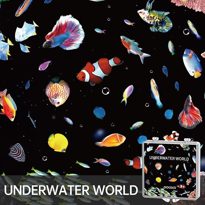 POCOCO Aurora and Deep Sea Series Discs, 5K Resolution, Realistic Patterns, 6 Pieces