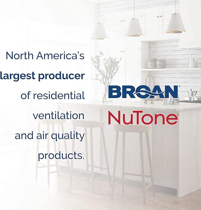 Broan- NuTone 678 Ventilation Fan and Light Combo for Bathroom and Home, 100 Watts, 50 CFM