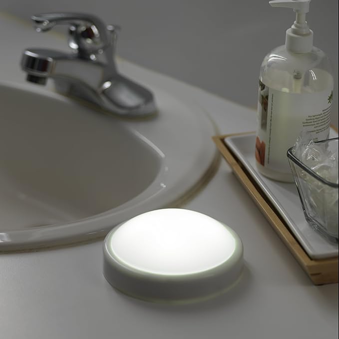 LIGHT IT! by Fulcrum, 30302-308 Luna LED Tap Light, White, Single Pack